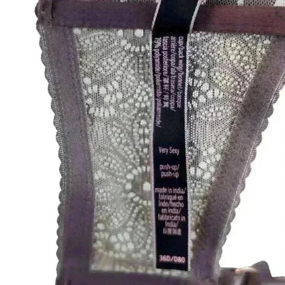 Victoria's Secret Taupe Mauve Very Sexy Push Up Bra Size 36D D80 - Picture 4 of 6